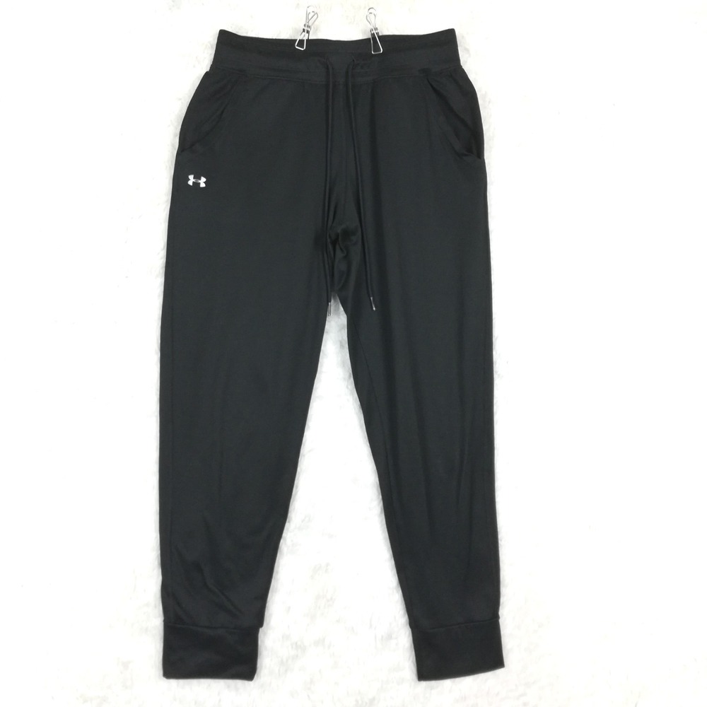 Under Armour Womens Pants Jogger Tech‎ Loose Black Tapered Fit Pull On S